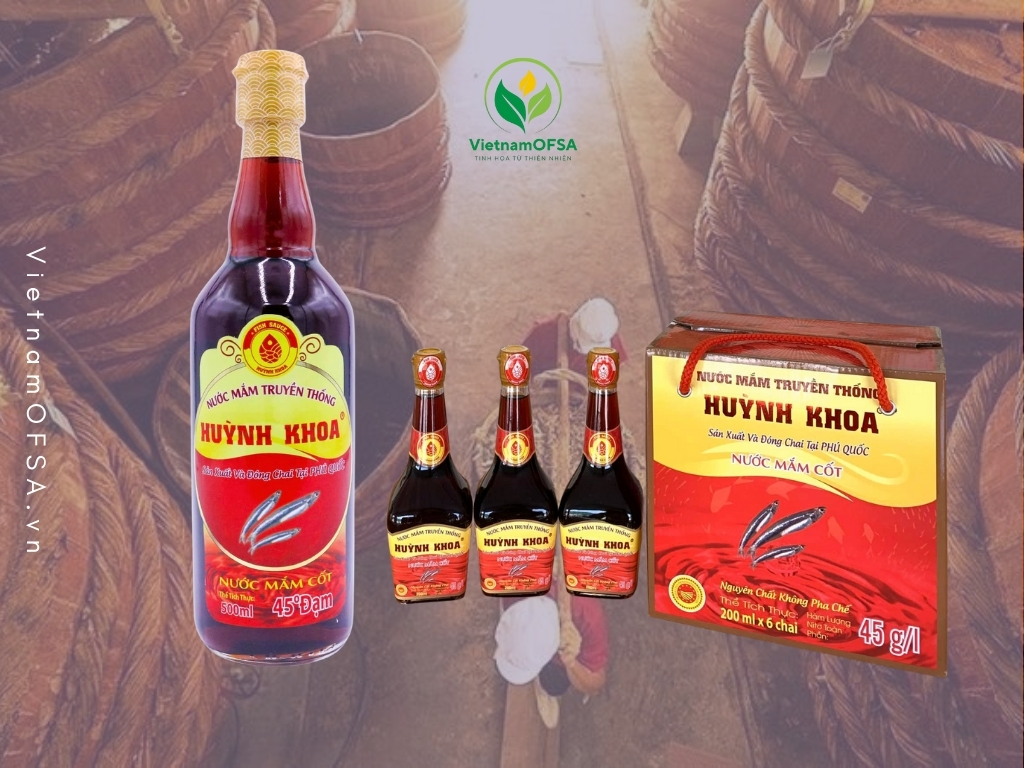 Hãy chọn Nước mắm truyền thống cốt nhĩ 45 độ đạm Huỳnh Khoa